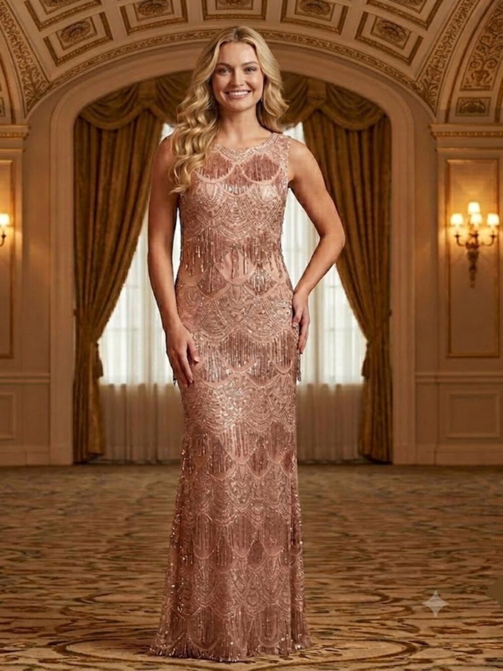 Goddiva Sequin Maxi Formal Gown Dress Evenings NWT Size 8